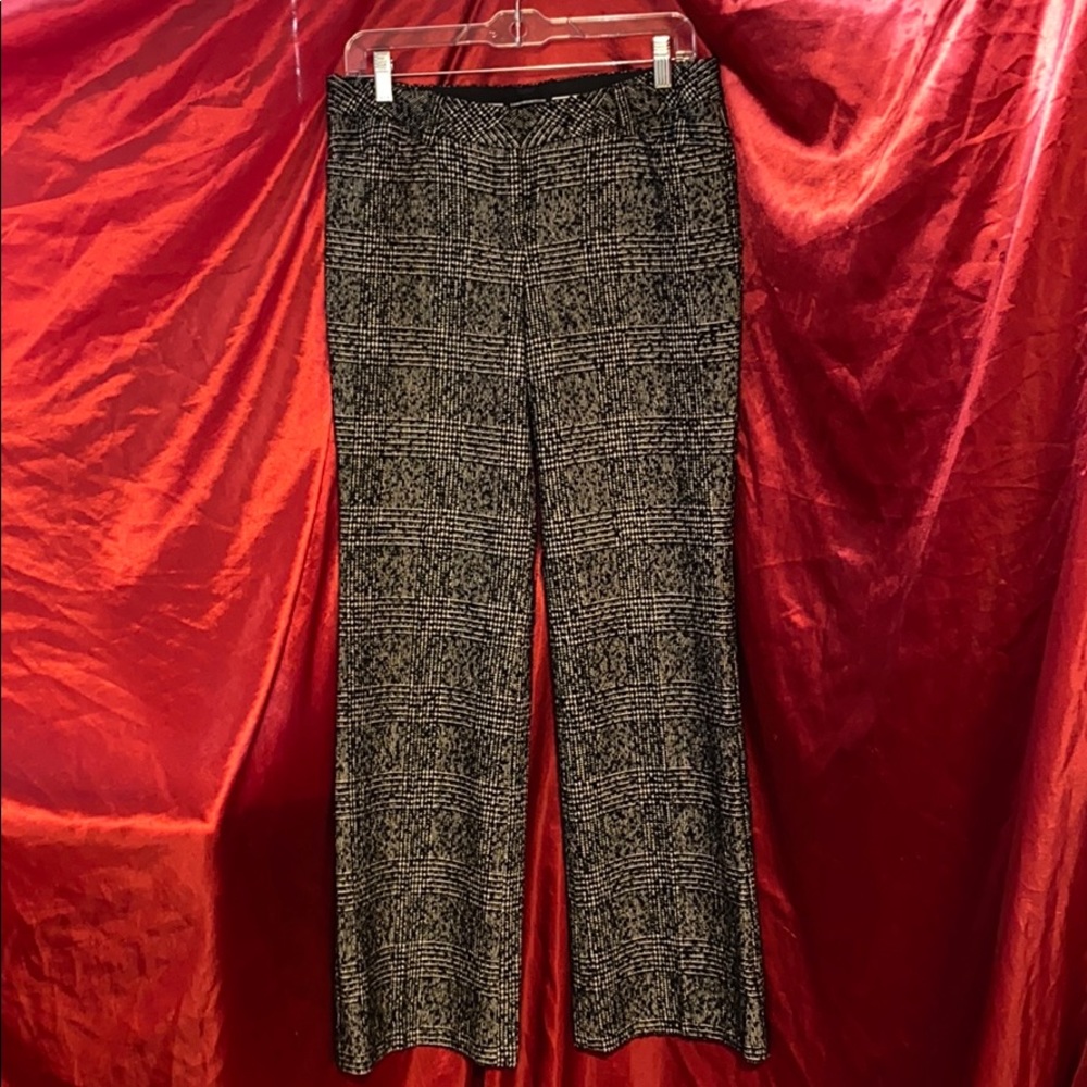 Express White & Black Plaid Design Dress Pants